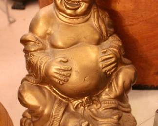 Golden Buddha on a turtle 