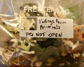 Vintage farm animal toys 