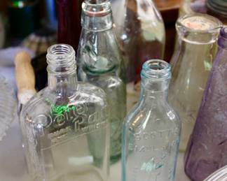 Vintage glass bottles