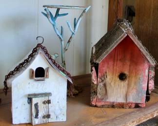 Handmade bird houses 