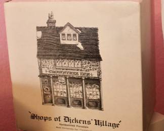 Lots of Dept 56 - Shops of Dickens Village Christmas decor collectibles 