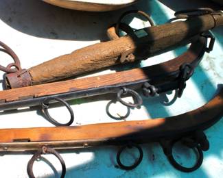 Antique horse yoke wagon harness hitch 
