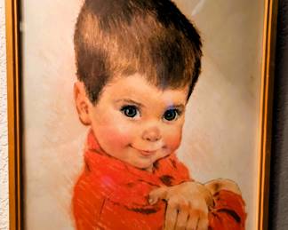 Charming little boy vintage artwork 