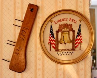 Liberty bell embroidered artwork 