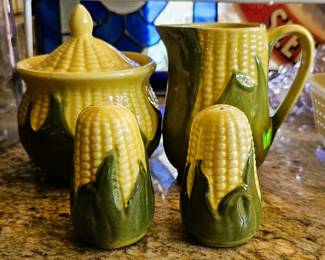 Corn themed salt and pepper shakers
