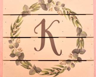Hanging wall decor letter K 