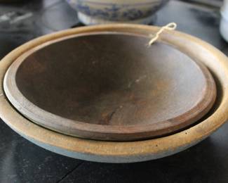 Vintage wood kitchen bowls