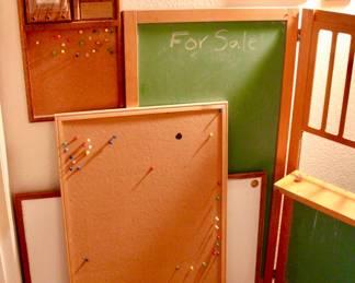 Children's vintage chalkboard and pinboard 