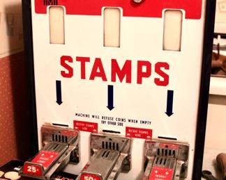 Vintage post office stamp machine 