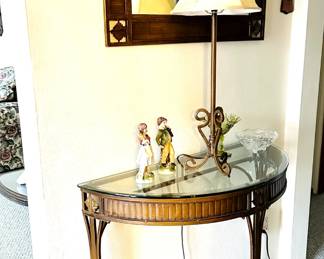 entry table, wall mirror