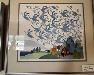 Sand Hills Cranes Watercolor