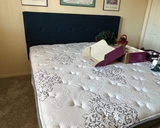 Luke new King Bed with upholstered frame.