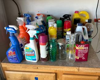 lots of cleaning supplies - more photos to come