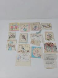 Ephemera: 1940's Baby Shower Cards (14)