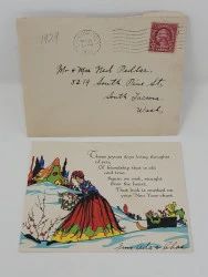 Ephemera: 1929 New Year's Eve Card & Envelope