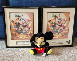Vintage Framed Mickey Posters & Walt Disney Mickey