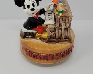 Vintage Disney Mickey Mouse Music Carousel *WORKS*