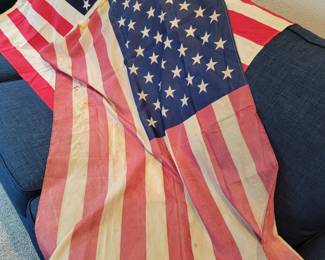 Two Vintage U.S. Flags