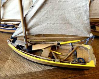 Children's Toys: Set of 4  Hand Made Toy Ships