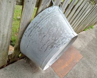 Old metal wash  tub