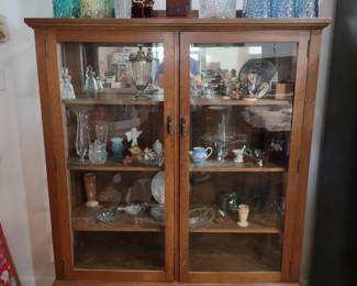 Vintage Stickley Brothers, Grand Rapids mark.  Beautiful oak display cabinet.