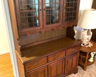 VINTAGE CHINA CABINET WITH LOTS OF STORAGE!