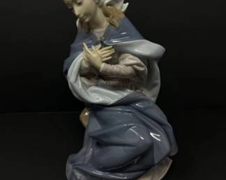Lladro 1387 Glossy "Virgin Mary" Nativity Figurine w/Box - 10"T