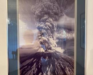 Framed Art Print of Mt. St. Helens Volcano Eruption
