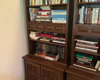 Mid Century Manor Style Wood Bookcase (3) - Dovetailed Drawers