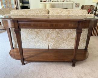 Vintage Solid Wood w/Lovely Veneer Console Table