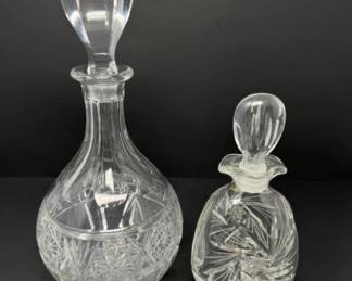 	Vintage Cut Crystal & Glass Decanters
