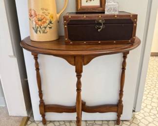Retro Accent Table w/Decor - Genny Rees Art - Treasure Craft Pitcher