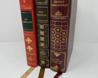 1977 The Franklin Library Leather Bound Book Trio