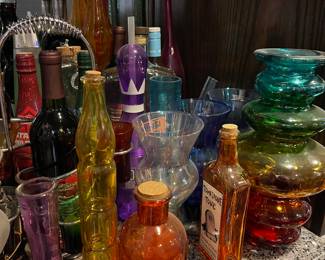 Glass bottle collection 
