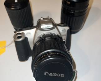 Canon Camera (Rebel 2000) with 3 lenses