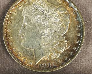1881 Morgan Dollar with Luster