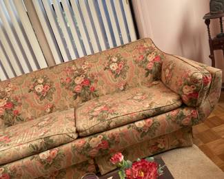 Vintage cottage core floral sofa