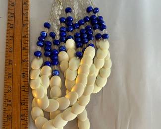 White and Blue Necklace $6.00