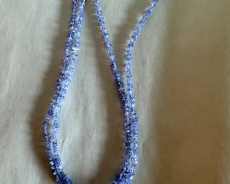 Blue Stone Necklace Sterling Clasp $10.00
