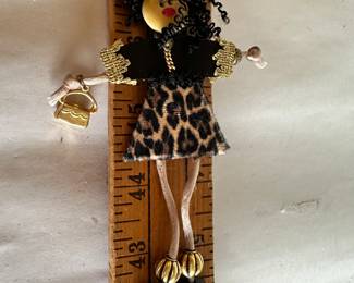 Girl with Purse Brooch $5.00