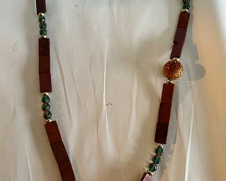 Brown and Green Necklace $8.00