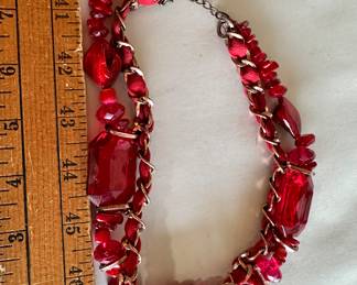 Red stone Necklace $5.00