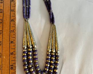 Gold and Purple Necklace $9.00
