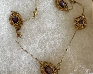 Purple Stone Necklace $5.00