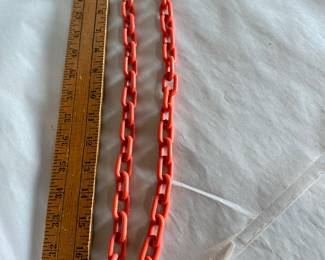 Orange Link Necklace $8.00
