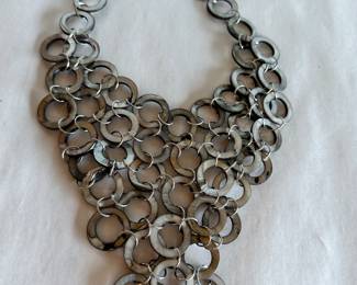Gray Link Necklace $26.00