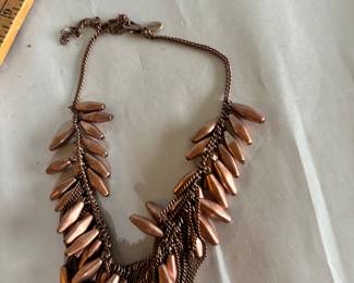 Copper Multi Strand Necklace $18.00