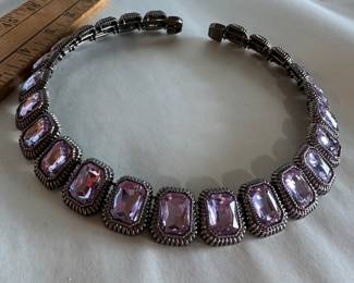 Purple Stone Round Necklace Joan Boyce $40.00