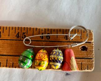 Painted Egg Brooch $6.00