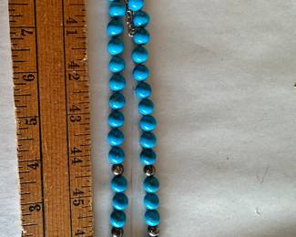 Blue Stone and Sterling Necklace $8.00